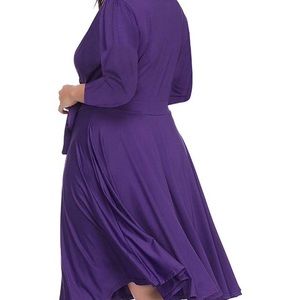 Plus size purple dress